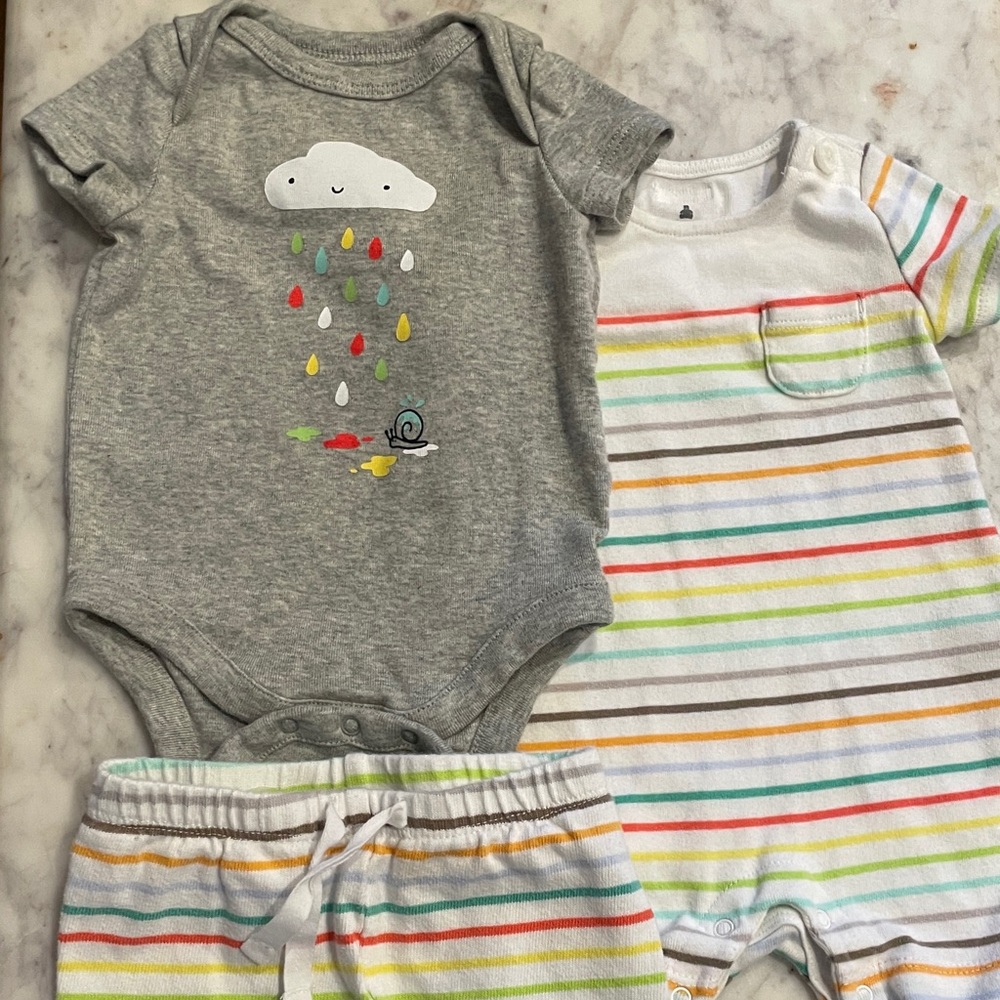 Baby Gap Rainbow Rain Set- Size “up to 7 lbs”